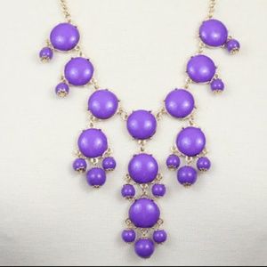 NWOT J Crew Violet Bubble Statement Necklace